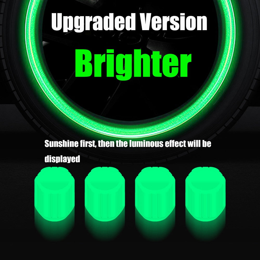 Fluorescent Car Tire Valve Caps Snapitonline