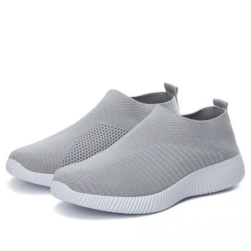 Flying Knit Sneakers Men's Mesh White Shoes Black Casual Sneakers Snapitonline