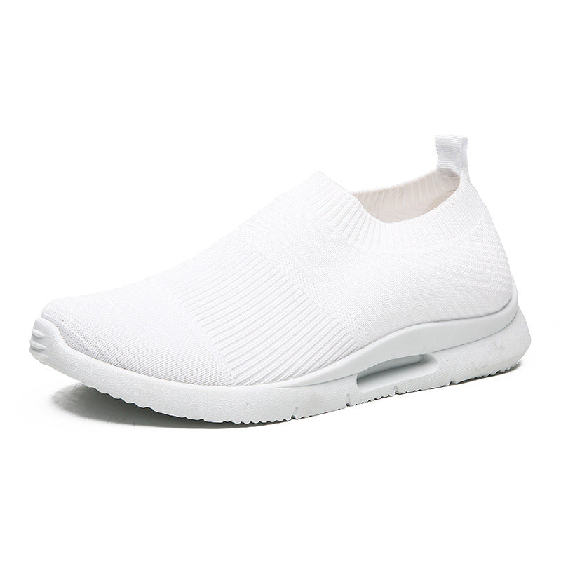 Flying Knit Sneakers Men's Mesh White Shoes Black Casual Sneakers Snapitonline