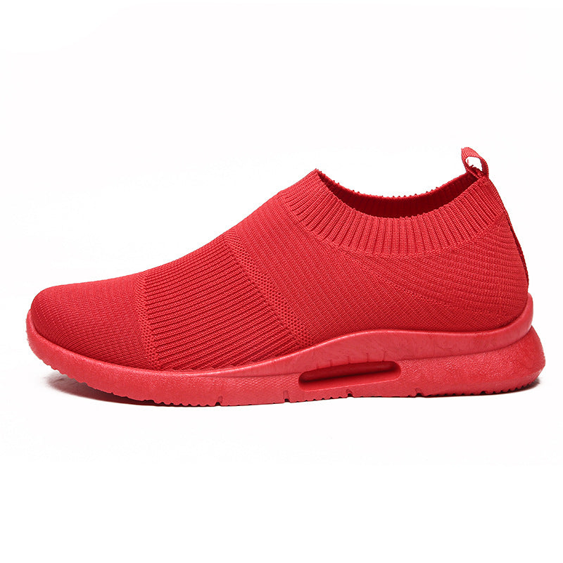 Flying Knit Sneakers Men's Mesh White Shoes Black Casual Sneakers Snapitonline