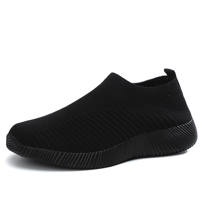 Flying Knit Sneakers Men's Mesh White Shoes Black Casual Sneakers Snapitonline