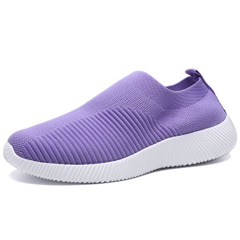 Flying Knit Sneakers Men's Mesh White Shoes Black Casual Sneakers Snapitonline