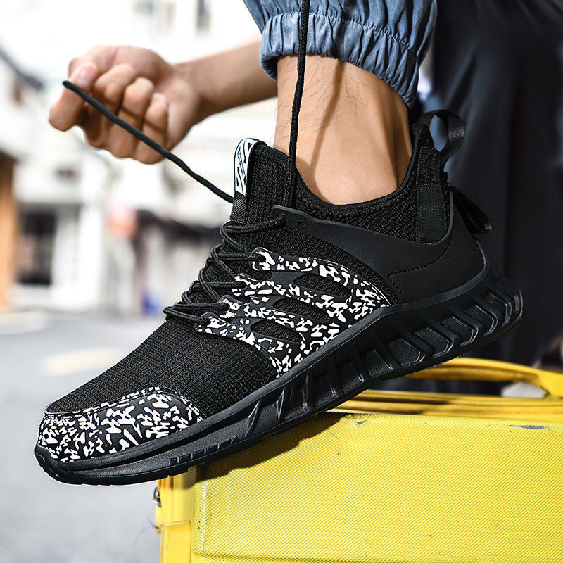 Flying Woven Mesh Sneakers New Outdoor Lightweight Breathable Casual Running Shoes Snapitonline