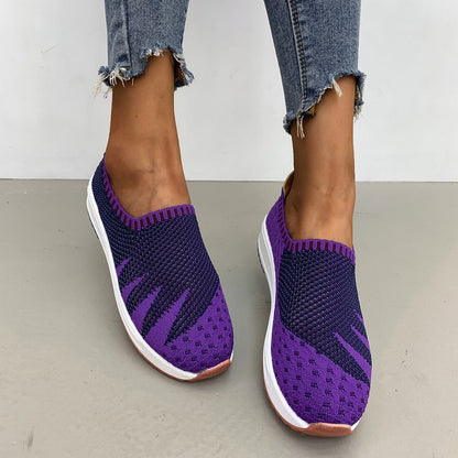 Flyknit Breathable Shoes Wedge Sneakers Snapitonline