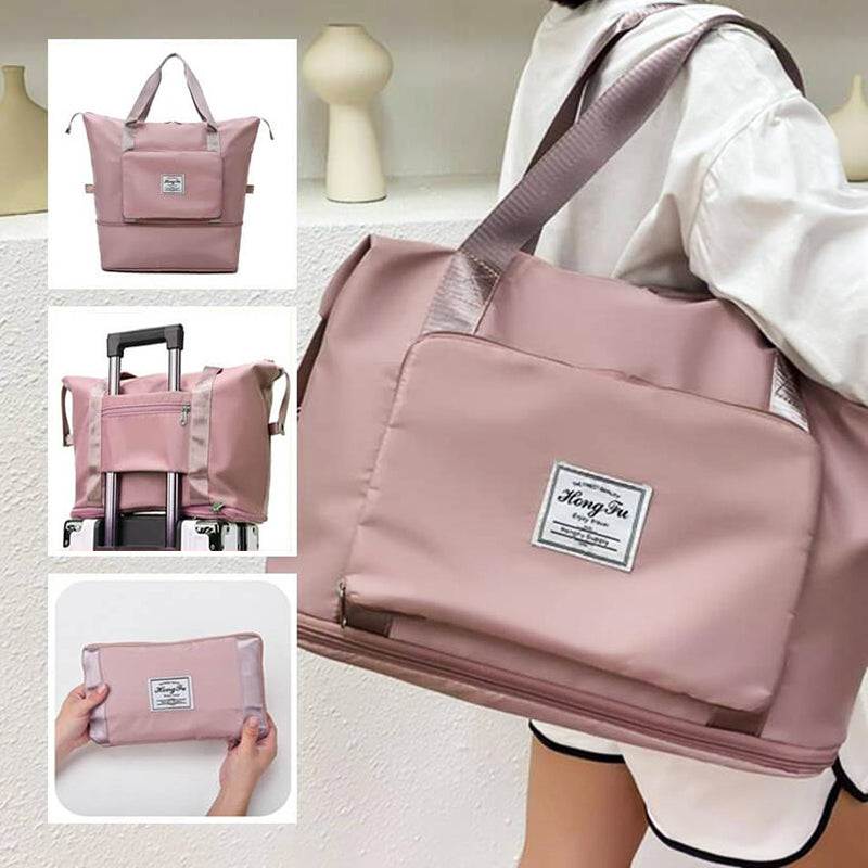 Foldable Storage Travel Bag Waterproof Large Capacity Gym Fitness Bag Weekender Overnight For Women Snapitonline
