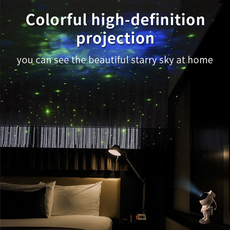 Galaxy Star Projector Starry Sky Night Light Astronaut Lamp Home Room Decor Decoration Bedroom Decorative Luminaires Gift Snapitonline