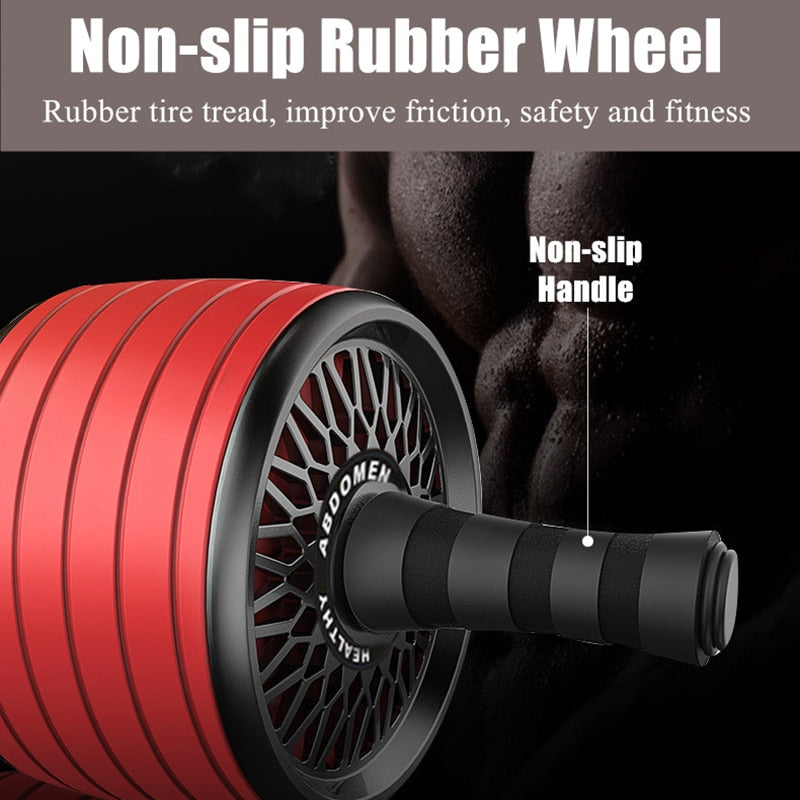 Gimift Abdominals Exercise Wheel Wider AB Roller  Noiseless Abdominal Core Muscle Building Workout Gym Home Fitness Equipment Snapitonline