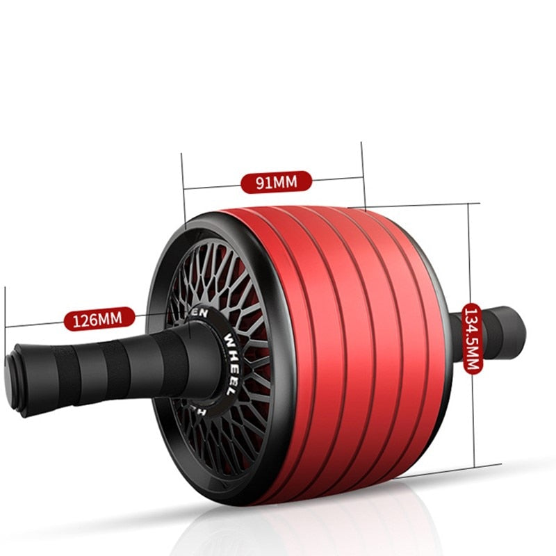 Gimift Abdominals Exercise Wheel Wider AB Roller  Noiseless Abdominal Core Muscle Building Workout Gym Home Fitness Equipment Snapitonline