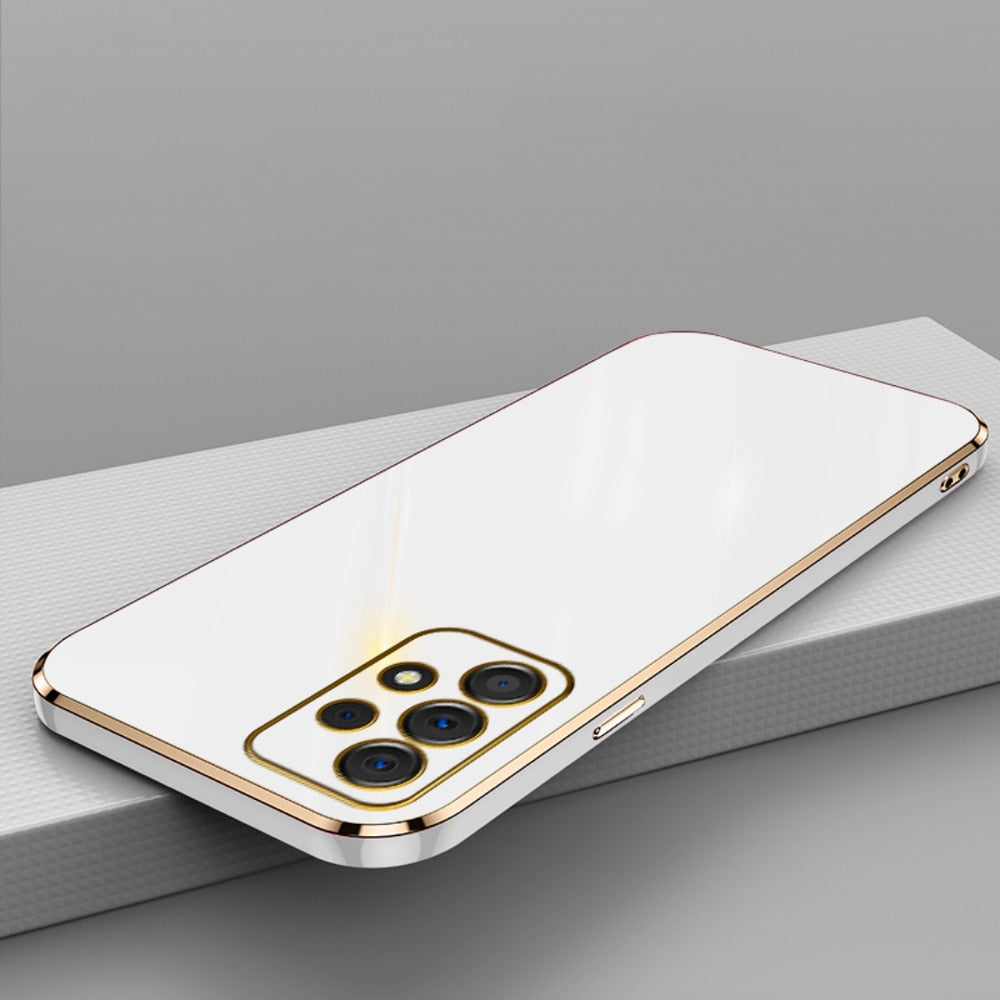 Glossy Plated Phone Case For Samsung Galaxy A52 A52s A72 A22 A53 A73 A33 A23 A32 4G 5G A51 A71 M32 Case Cover Silicone Protector Snapitonline