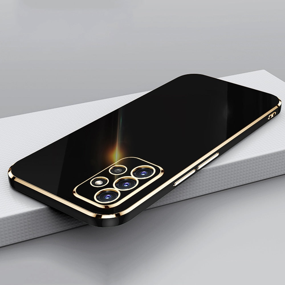 Glossy Plated Phone Case For Samsung Galaxy A52 A52s A72 A22 A53 A73 A33 A23 A32 4G 5G A51 A71 M32 Case Cover Silicone Protector Snapitonline