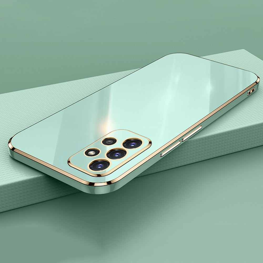 Glossy Plated Phone Case For Samsung Galaxy A52 A52s A72 A22 A53 A73 A33 A23 A32 4G 5G A51 A71 M32 Case Cover Silicone Protector Snapitonline