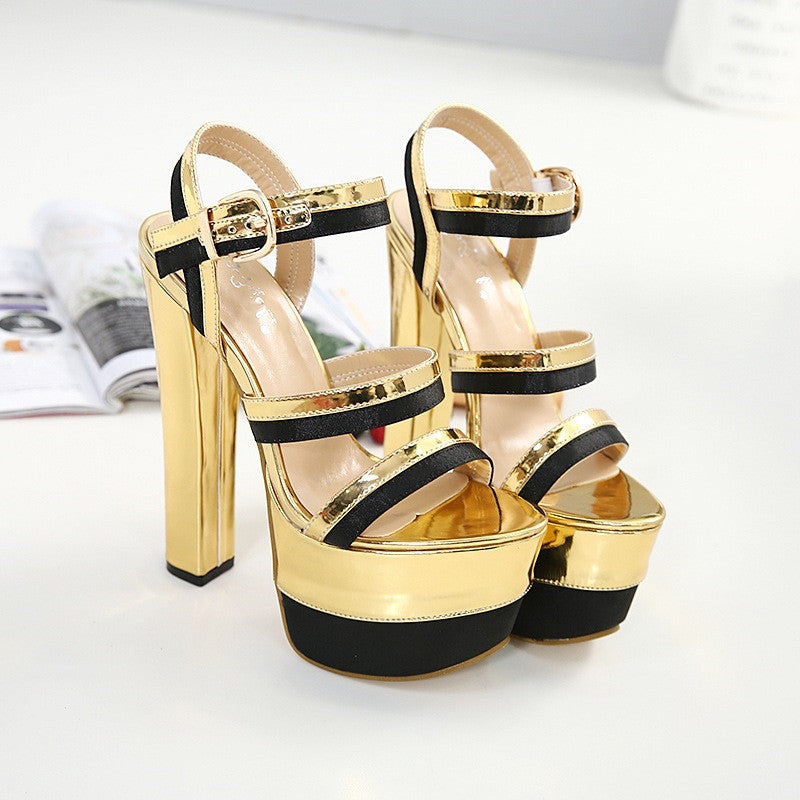 Golden Stage High Heels Super High Heels Snapitonline