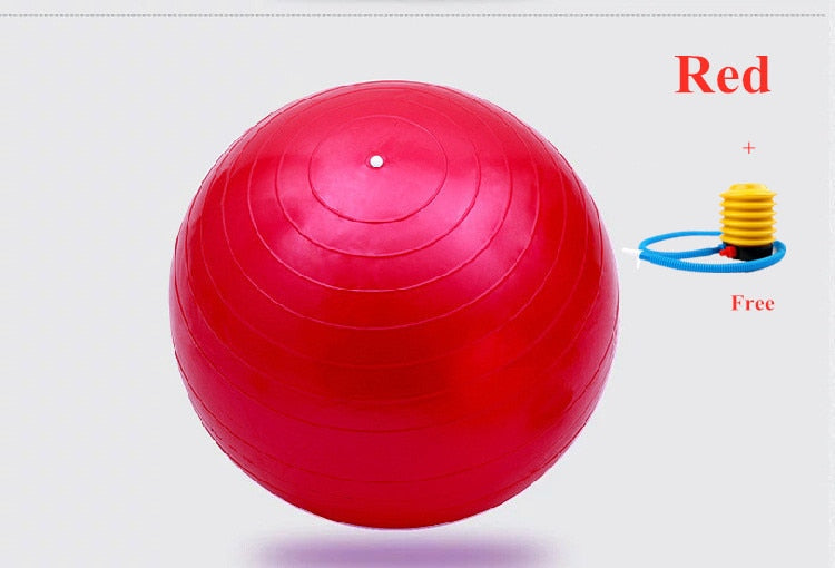 Yoga Ball 45 55 65 75 85 95cm Pilates Equipment Fitness PVC Thickened Anti-Burst Gymnastics Sports Training Workout Exercise - Snapitonline