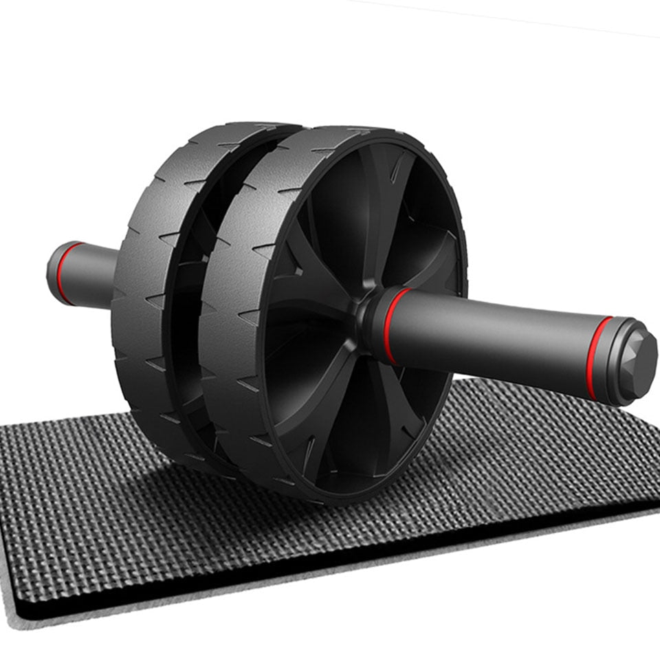 KoKossi Fashion Keep Fit Wheels No Noise Abdominal Wheel Ab Roller With Mat For Arm Waist Legs Exercise Gym Fitness Equipment - Snapitonline
