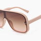 One Lens Square Simple Sunglasses Men Women Fashion UV400 Glasses