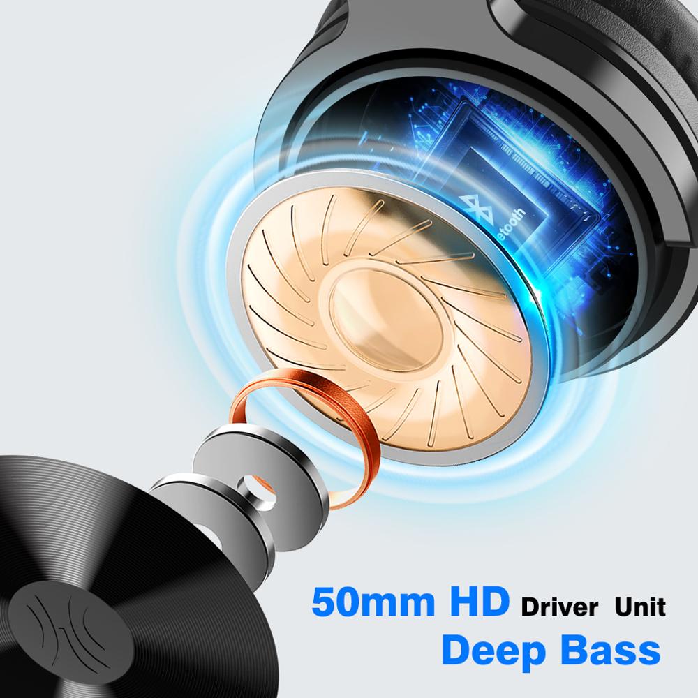 Oneodio Bluetooth Wireless Headphones With Microphone 90Hrs Foldable Over Ear Bluetooth 5.2 Headset For Mobile Phone PC Sports - Snapitonline