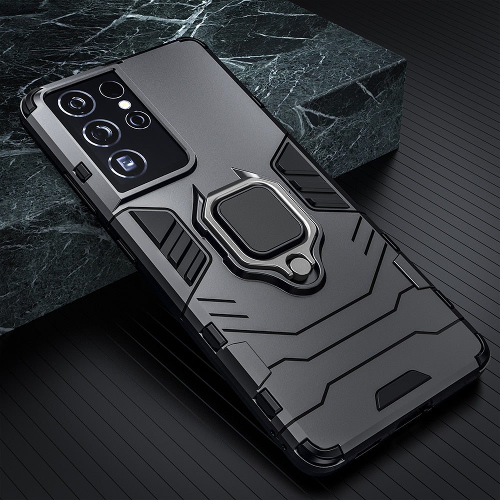 KEYSION Shockproof Armor Case for Samsung S21 Ultra S21 + S20 FE S10 Note 20 Ultra Back Cover for Galaxy A82 A72 A52 A42 A32 A22 - Snapitonline