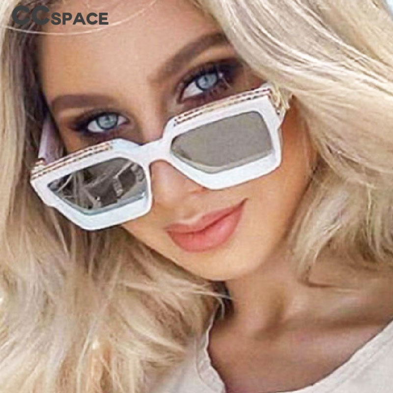 Square Large Frame Luxury Brand Sunglasses Men Women Fashion Uv400 Glasses
