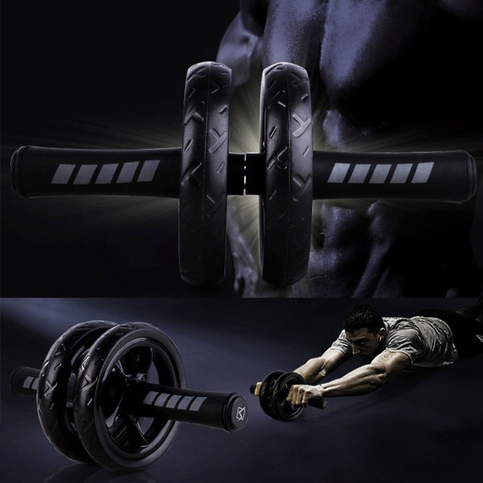 KoKossi Fashion Keep Fit Wheels No Noise Abdominal Wheel Ab Roller With Mat For Arm Waist Legs Exercise Gym Fitness Equipment - Snapitonline