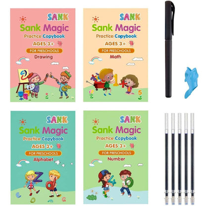 Magic Practice Copybook (4 Pack) + Magic Pen - Snapitonline