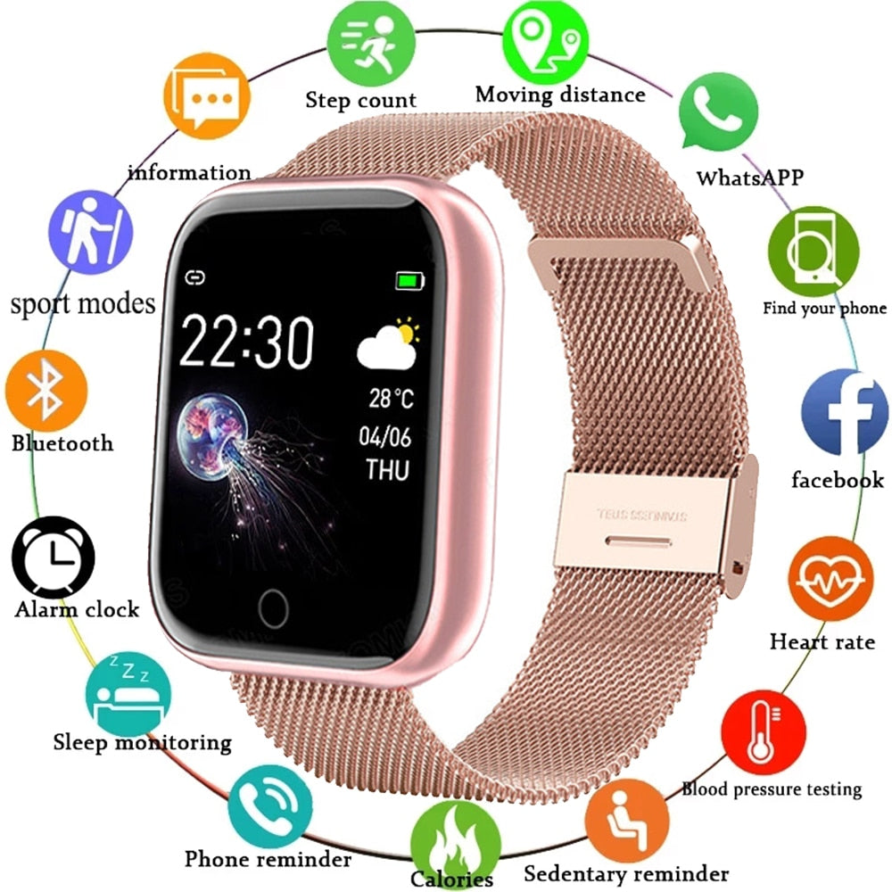I5 Sport Smartwatch Women Men Heart Rate Blood Pressure Fitness Tracker Kids Smart Clock For Android IOS Smart Watch PK IWO P80 - Snapitonline