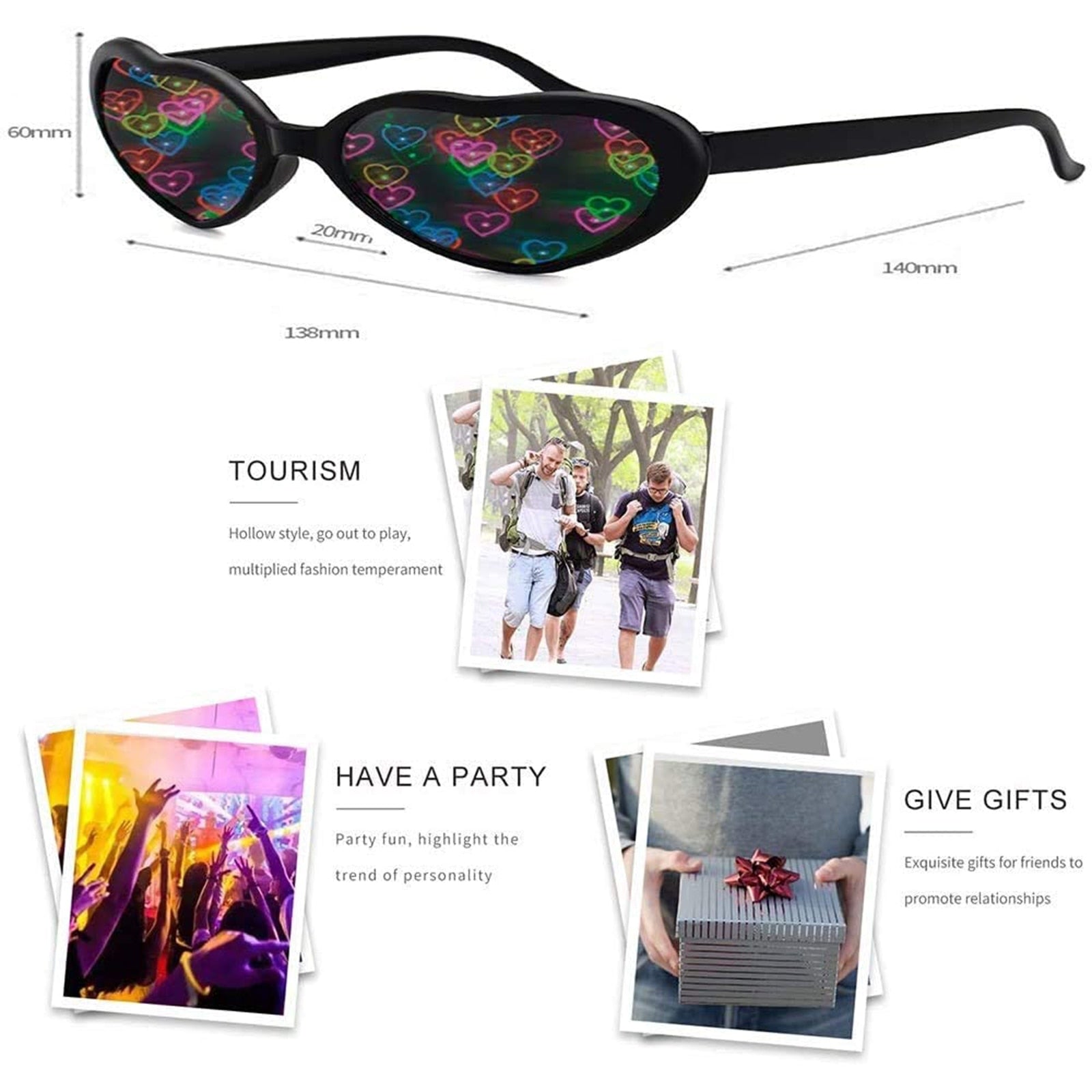Heart Effect Trippy Shades - Snapitonline