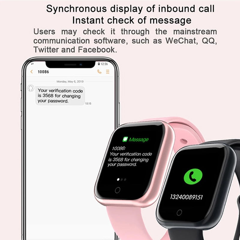 I5 Sport Smartwatch Women Men Heart Rate Blood Pressure Fitness Tracker Kids Smart Clock For Android IOS Smart Watch PK IWO P80 - Snapitonline