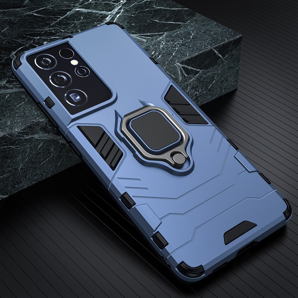 KEYSION Shockproof Armor Case for Samsung S21 Ultra S21 + S20 FE S10 Note 20 Ultra Back Cover for Galaxy A82 A72 A52 A42 A32 A22 - Snapitonline