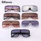 One Lens Square Simple Sunglasses Men Women Fashion UV400 Glasses