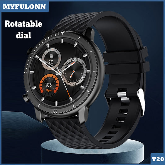 P20 2021 New Smart Watch Men Rotating Dial Sport Fitness Watches For Men Heart Rate Monitor Smartwatch Waterproof - Snapitonline