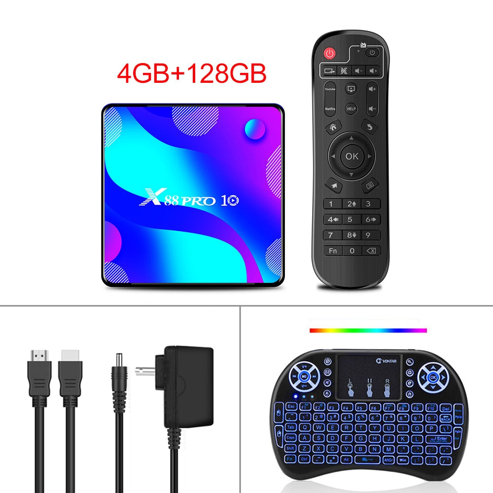 TV Box Android 11 Smart TV Box X88 PRO 10 4GB 64GB 32GB Rockchip RK3318 4K TVbox Support Google Youtube Set Top Box x88pro 11.0