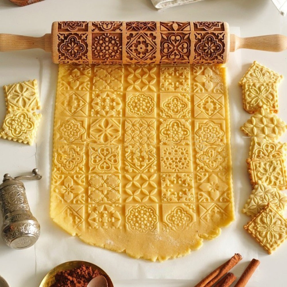 Vintage Cookies Rolling Pin - Snapitonline