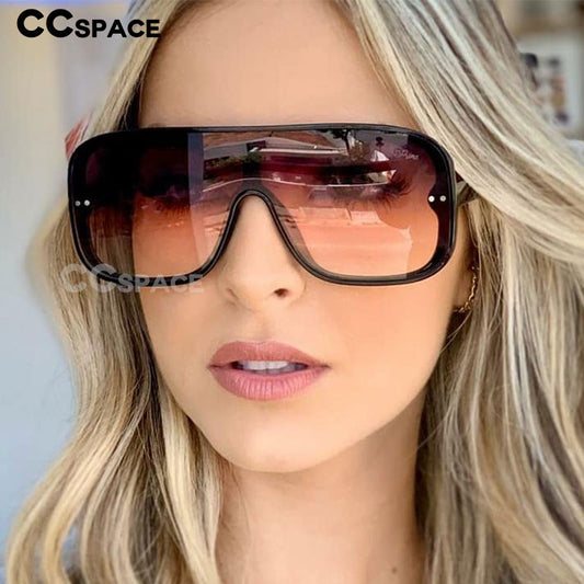 One Lens Square Simple Sunglasses Men Women Fashion UV400 Glasses