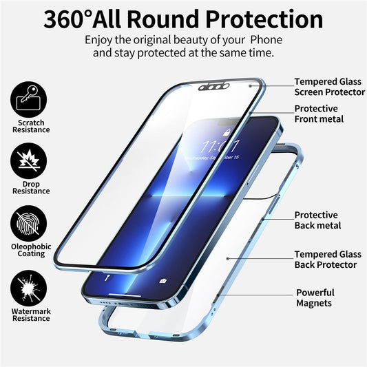 Magnetic Double-side Temper Glass Case - Snapitonline