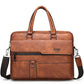 JEEP BULUO Brand Man Business Briefcase Bag Split Leather High Quality Men office Bags For 14 inch Laptop A4 File Causel Male - Snapitonline