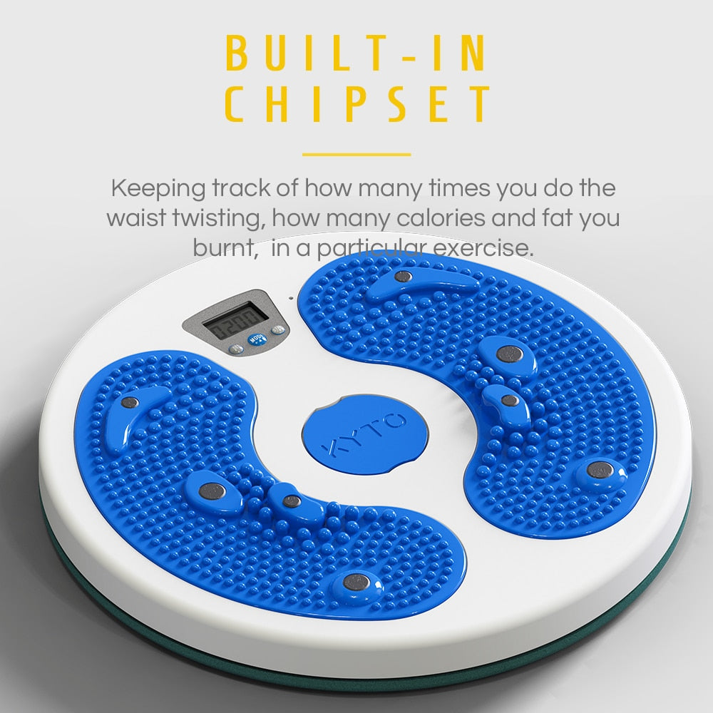 KYTO Digital Waist Disc Fitness Figure Trimmer Twist Board Slimming Body Equipment-Foot-shaped Pedal Balance Board - Snapitonline