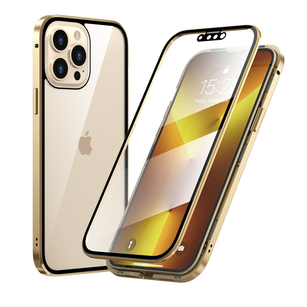 Magnetic Double-side Temper Glass Case - Snapitonline