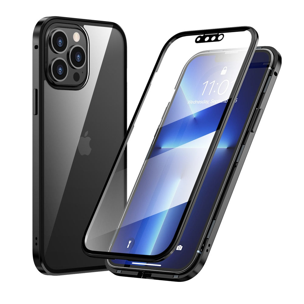 Magnetic Double-side Temper Glass Case - Snapitonline