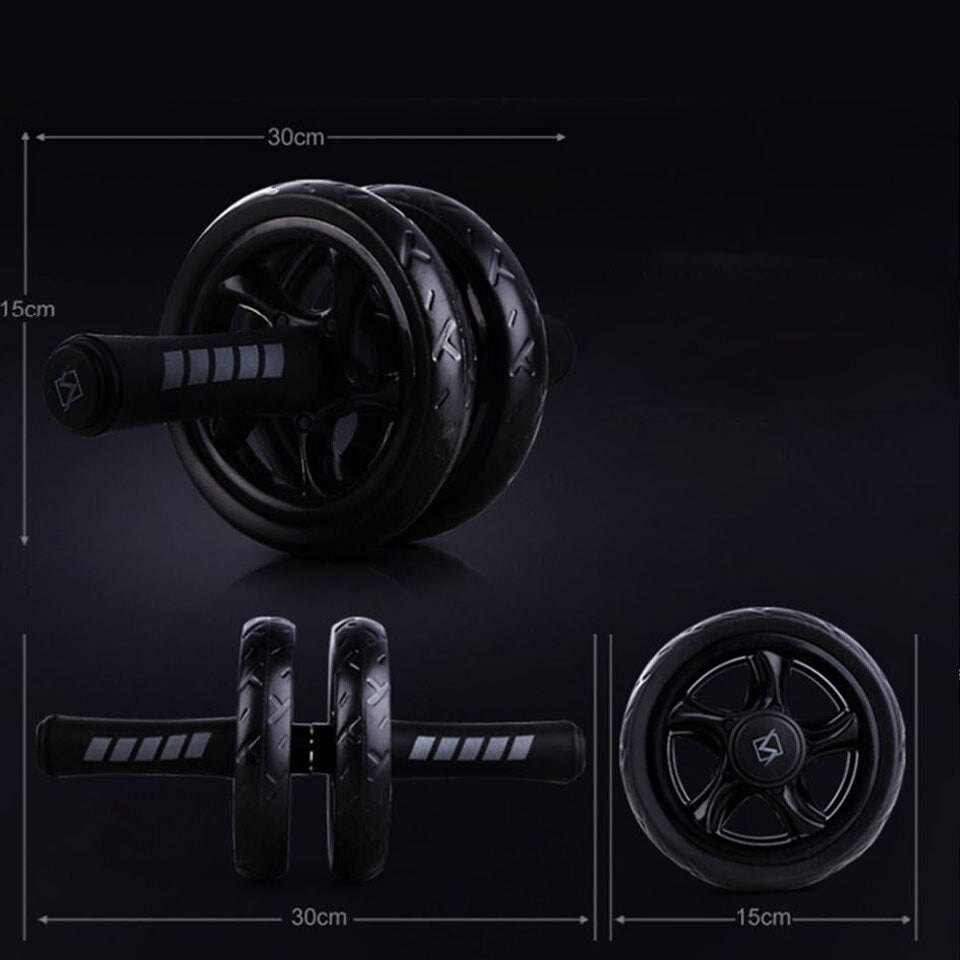 KoKossi Fashion Keep Fit Wheels No Noise Abdominal Wheel Ab Roller With Mat For Arm Waist Legs Exercise Gym Fitness Equipment - Snapitonline
