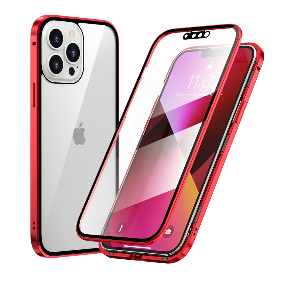 Magnetic Double-side Temper Glass Case - Snapitonline