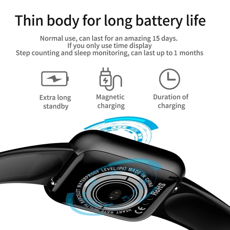 I5 Sport Smartwatch Women Men Heart Rate Blood Pressure Fitness Tracker Kids Smart Clock For Android IOS Smart Watch PK IWO P80 - Snapitonline