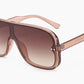 One Lens Square Simple Sunglasses Men Women Fashion UV400 Glasses
