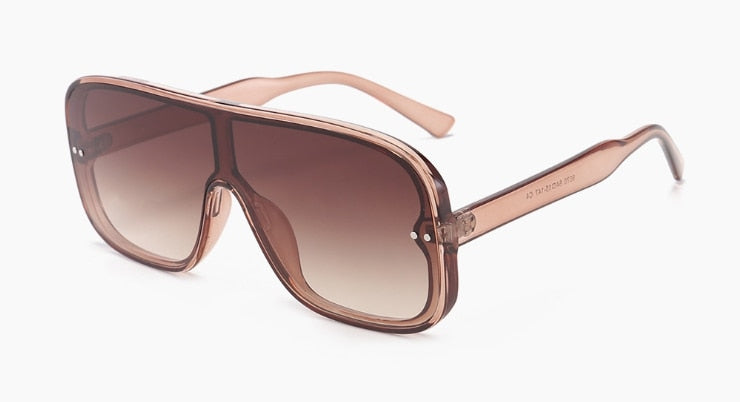 One Lens Square Simple Sunglasses Men Women Fashion UV400 Glasses
