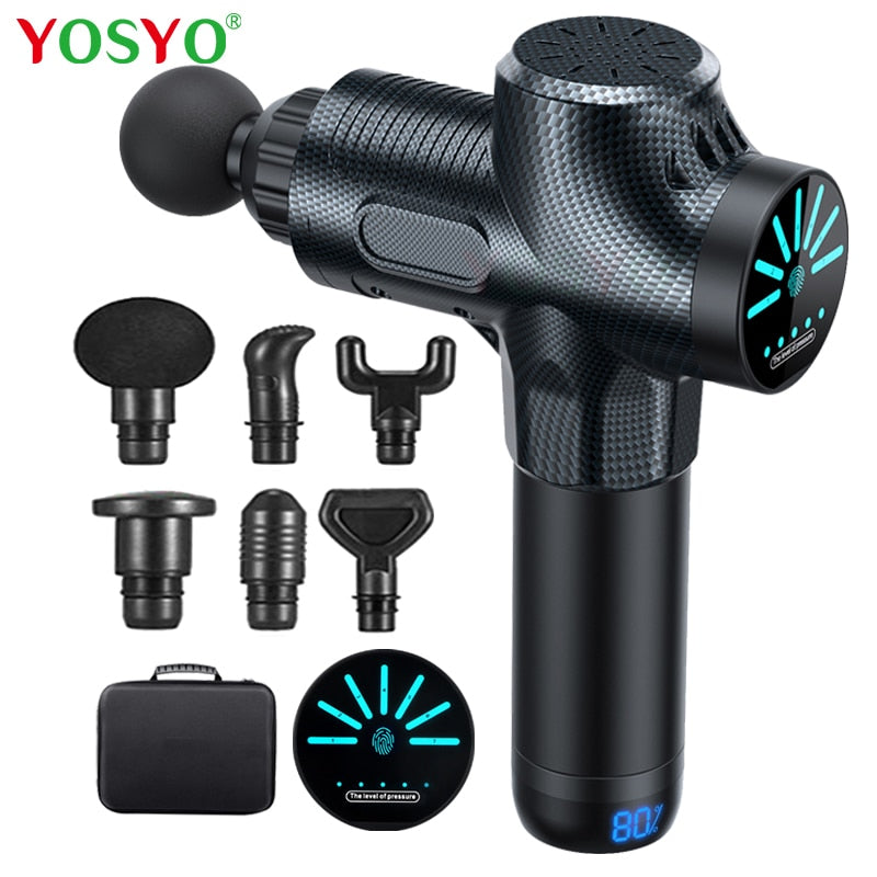 Professional Fascial Massage Gun Sport Relaxation Fitness EMS Muscle Stimulator Handheld Massager - Snapitonline