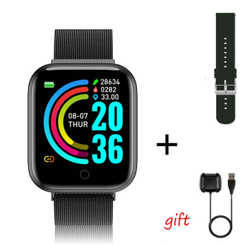 I5 Sport Smartwatch Women Men Heart Rate Blood Pressure Fitness Tracker Kids Smart Clock For Android IOS Smart Watch PK IWO P80 - Snapitonline