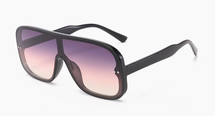 One Lens Square Simple Sunglasses Men Women Fashion UV400 Glasses