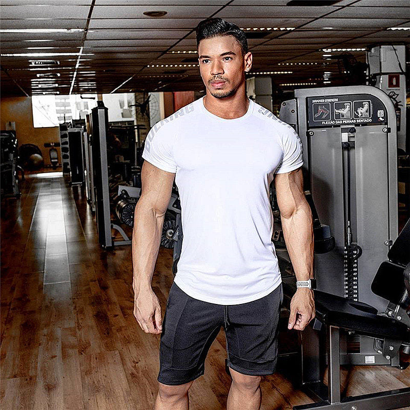 New arrival Bodybuilding and Fitness Shirts Mens Short Sleeve T-shirt GymS Shirt Men Muscle Tights Gasp Fitness T Shirt tops - Snapitonline