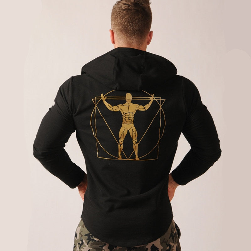Mens Cotton Zipper Hoodie Man Casual Fashion Slim Sweatshirt Gyms Fitness Bodybuilding Jacket Coats Male Joggers Tops clothing - Snapitonline