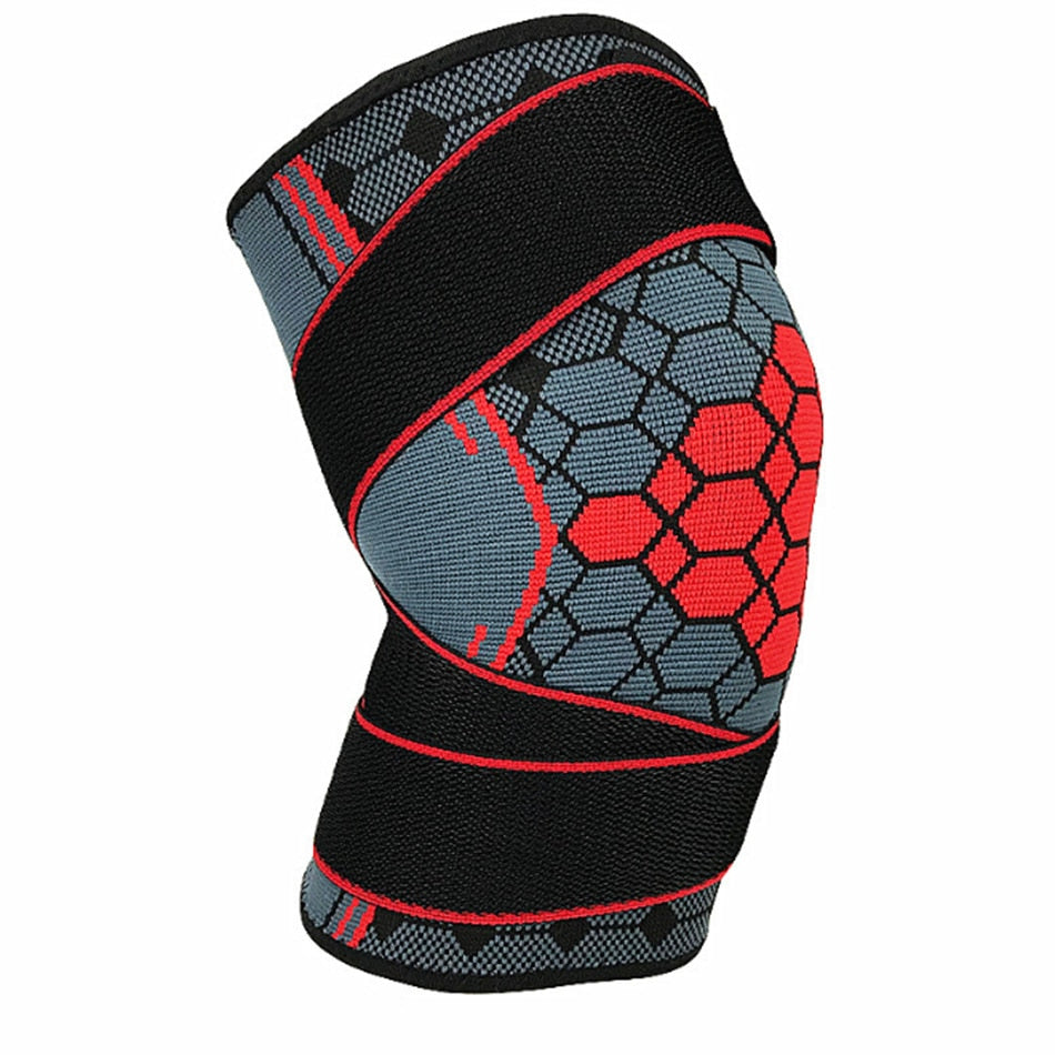 WorthWhile 1PC Sports Kneepad Men Pressurization Knee Pads Support Fitness Gear Elastic Basketball Volleyball Brace Protector - Snapitonline