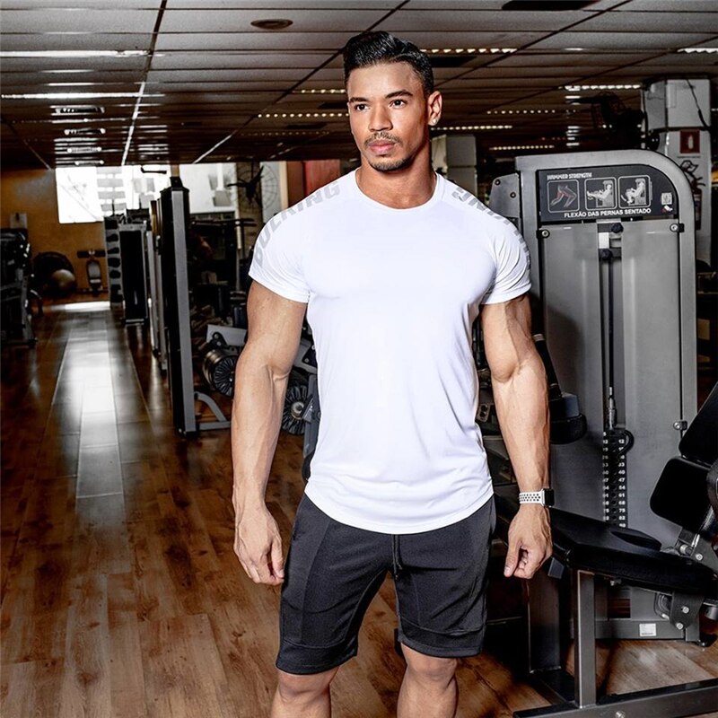 New arrival Bodybuilding and Fitness Shirts Mens Short Sleeve T-shirt GymS Shirt Men Muscle Tights Gasp Fitness T Shirt tops - Snapitonline